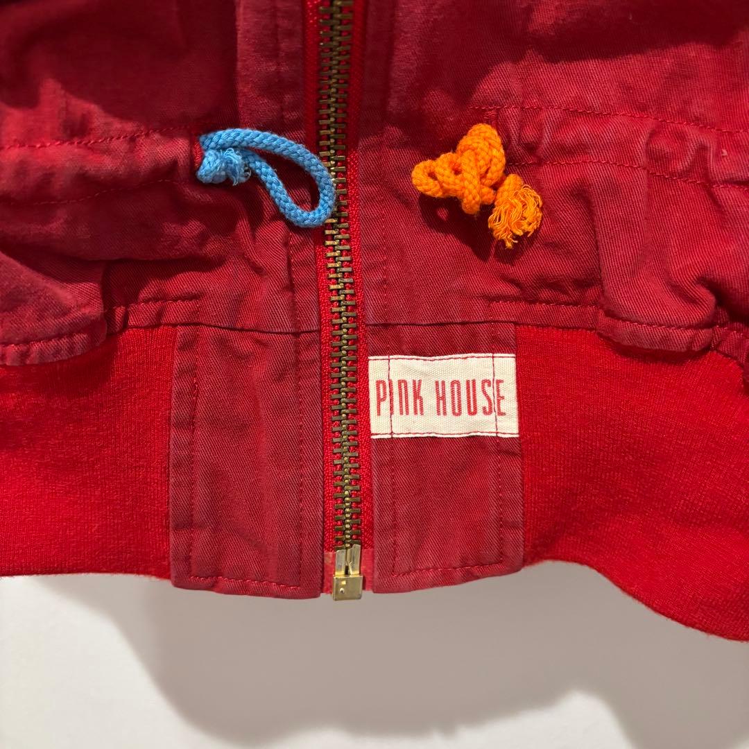 ピンクハウス　ワッペン　ブルゾン　フード　バックプリント　ヴィンテージ