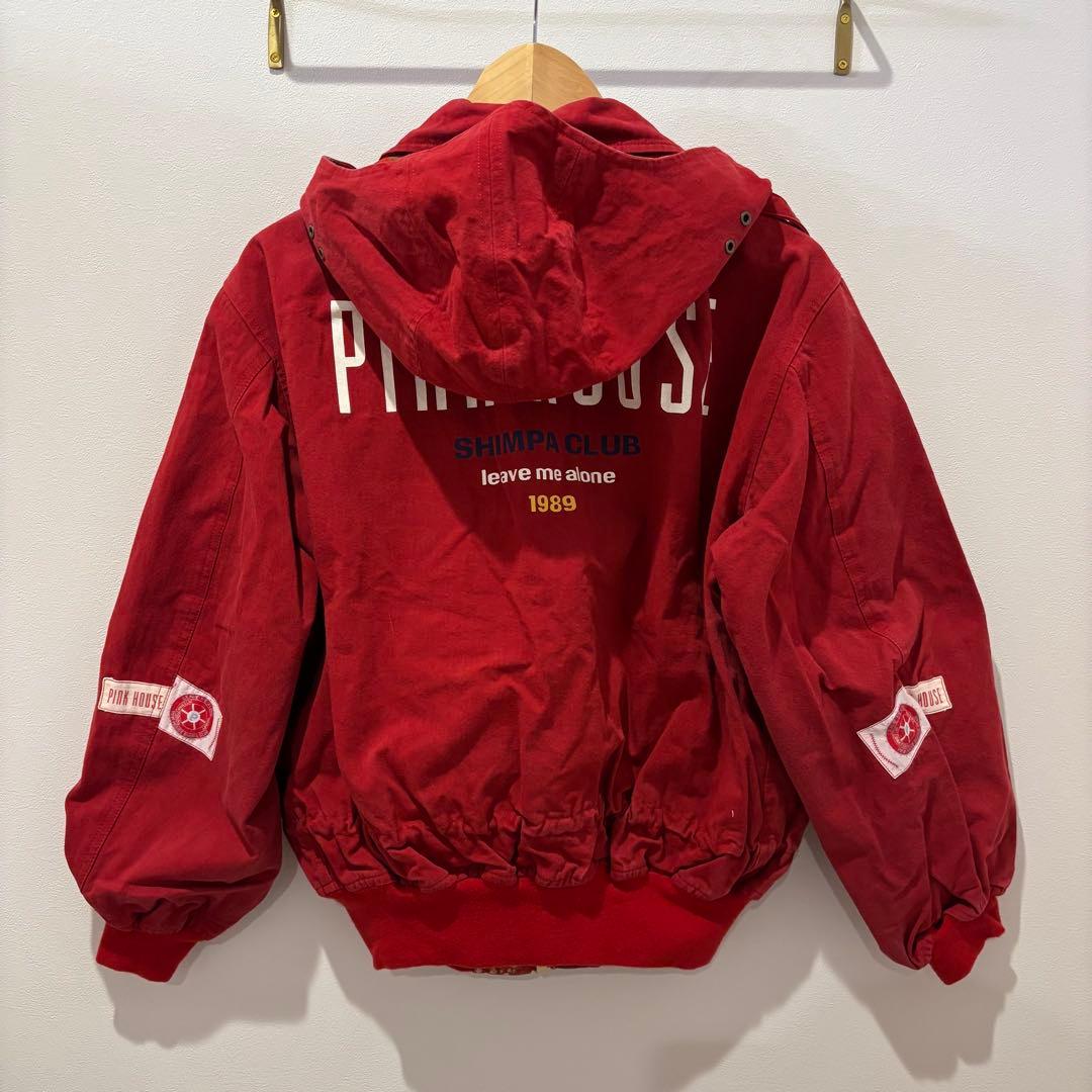 ピンクハウス　ワッペン　ブルゾン　フード　バックプリント　ヴィンテージ
