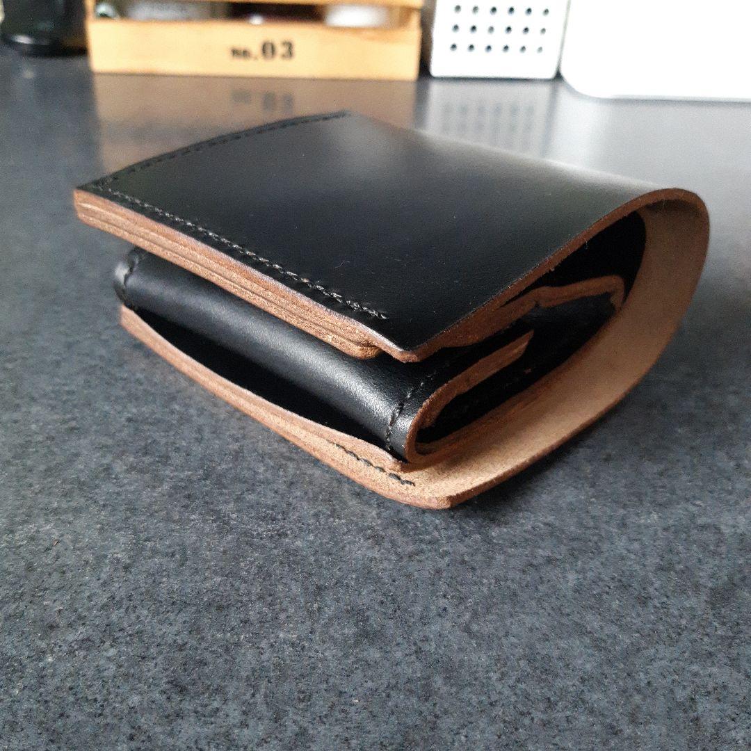 HORWEEN★クロムエクセル　二つ折り財布 オールブラック