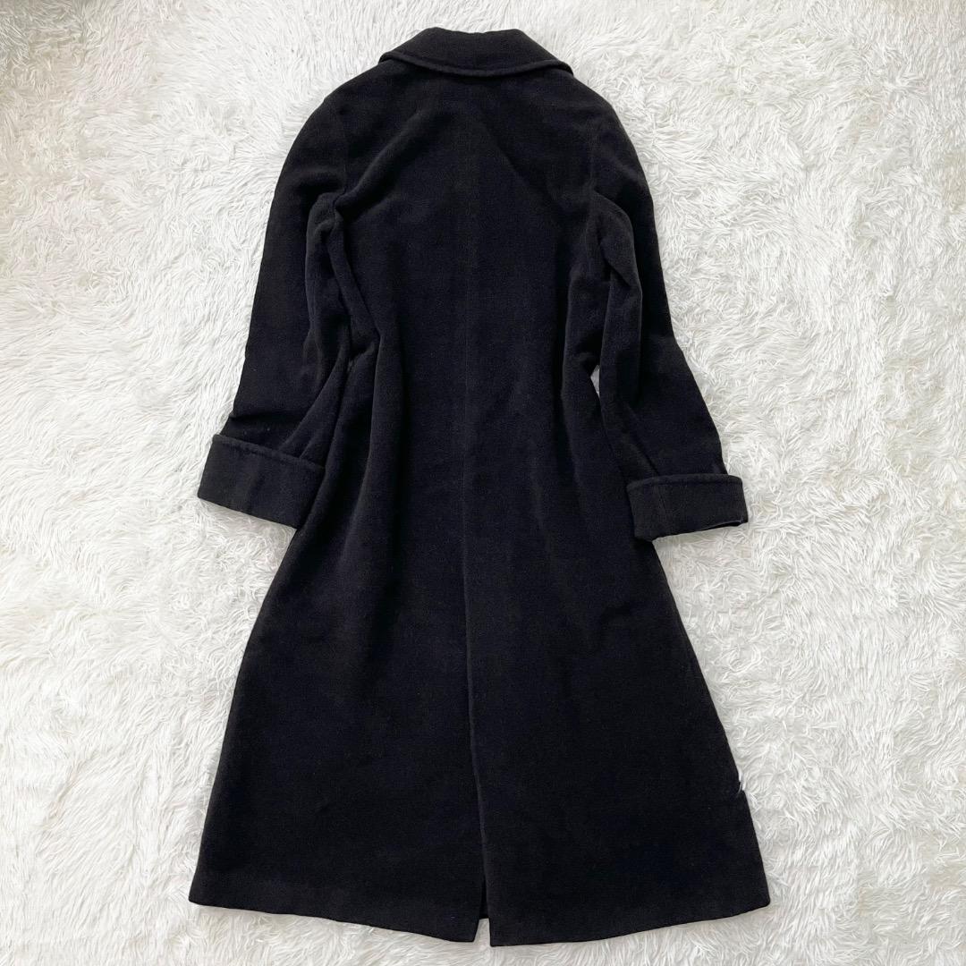 美品✨ ジョルジオアルマーニ ロングチェスターコート レディース 黒 M 38