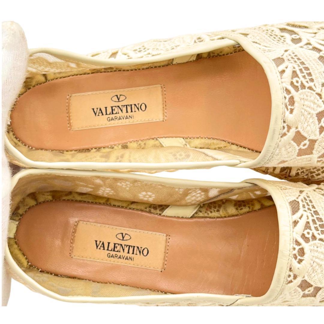 ヴァレンティノガラヴァーニ レース エスパドリーユ 37 パンプス メッシュ