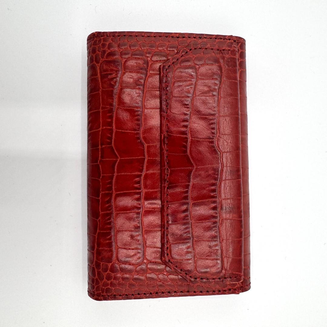 極美品 イヴ・サンローラン YSL キーケース レッド ブランドロゴ入り