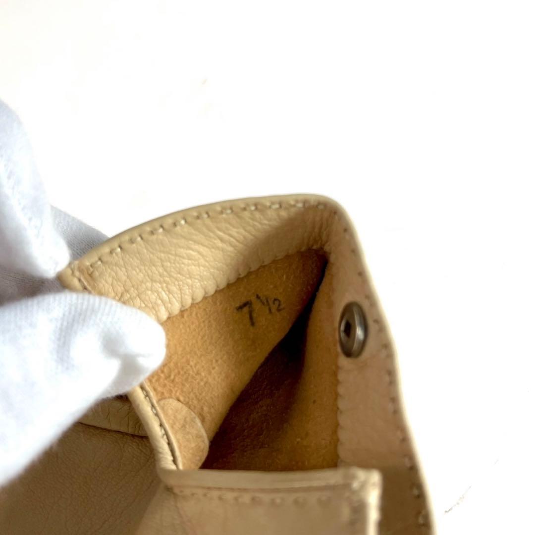 HERMES 手袋　グローブ ラム　レザー 7 1/2 a490