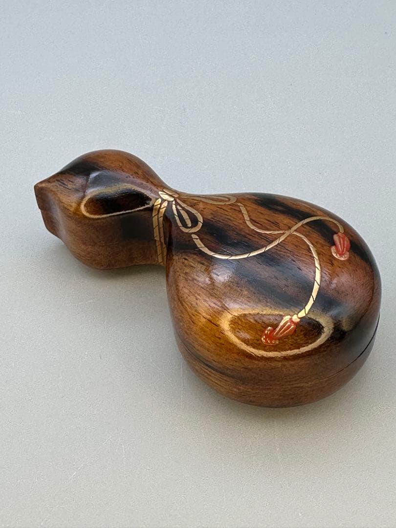 茶道具　香合　茶平一斎　黒柿瓢