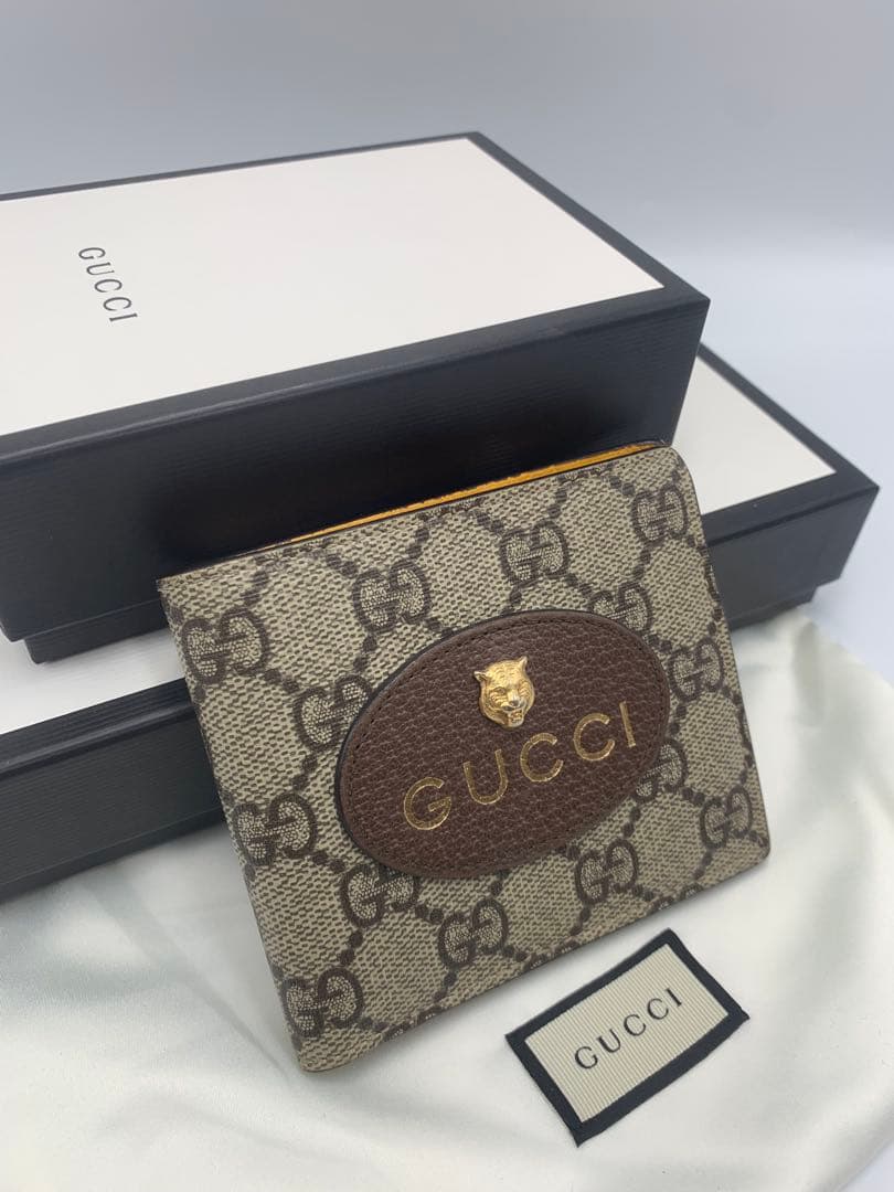 【希少】GUCCI ネオヴィンテージ　折り財布　GGスプリーム　レア P55