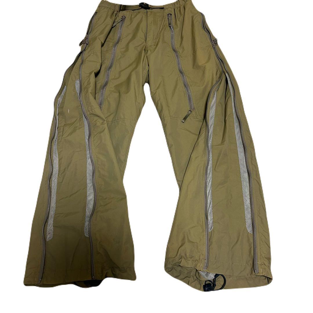 04AW issey miyake イッセイミヤケ サイドジップ　ワークパンツ