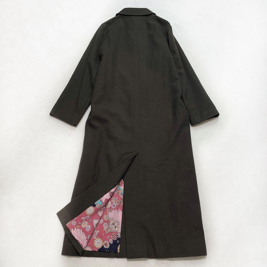 ワイズビス ヨウジヤマモト スーパーロングウールコート F 花柄 着丈130cm