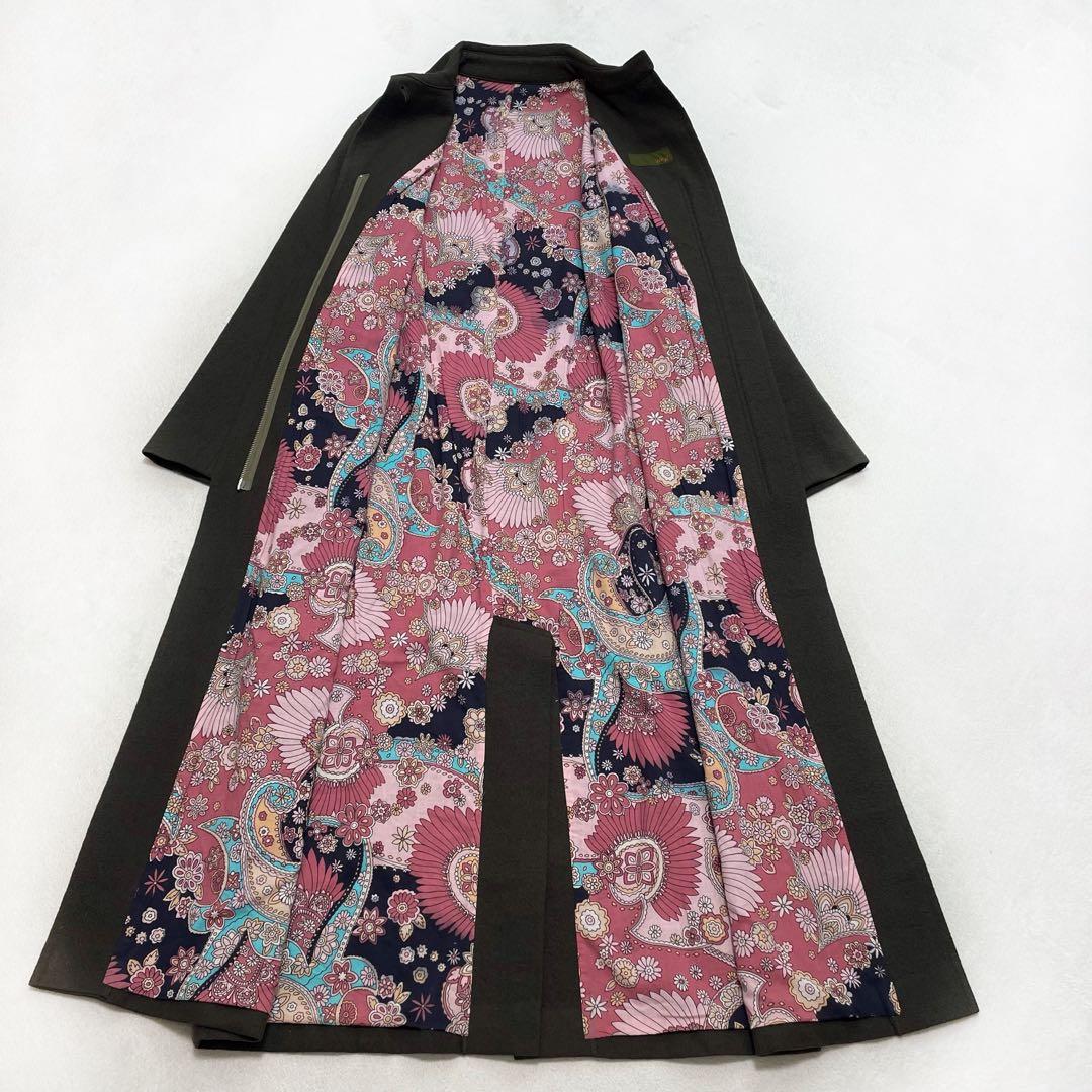 ワイズビス ヨウジヤマモト スーパーロングウールコート F 花柄 着丈130cm