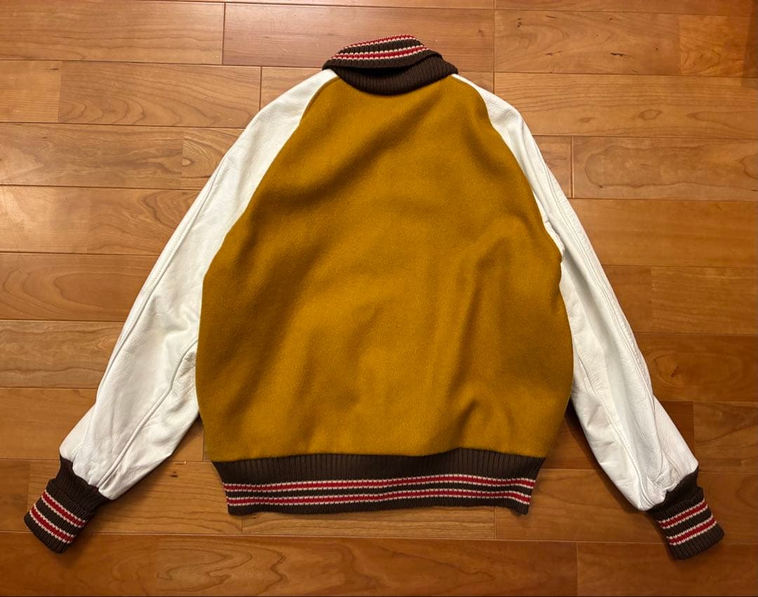 SKOOKUM スクーカム　スタジャン USA製　 マスタード　レザー　L