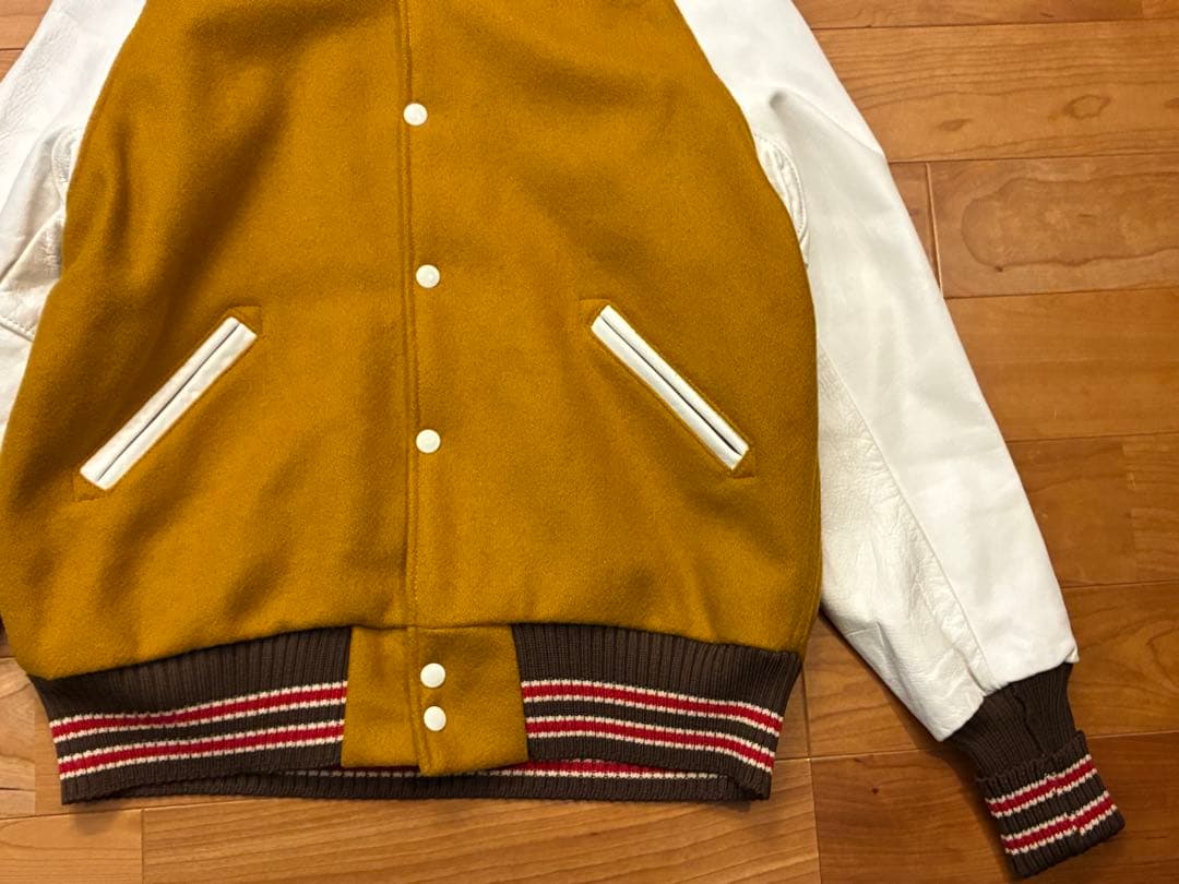 SKOOKUM スクーカム　スタジャン USA製　 マスタード　レザー　L