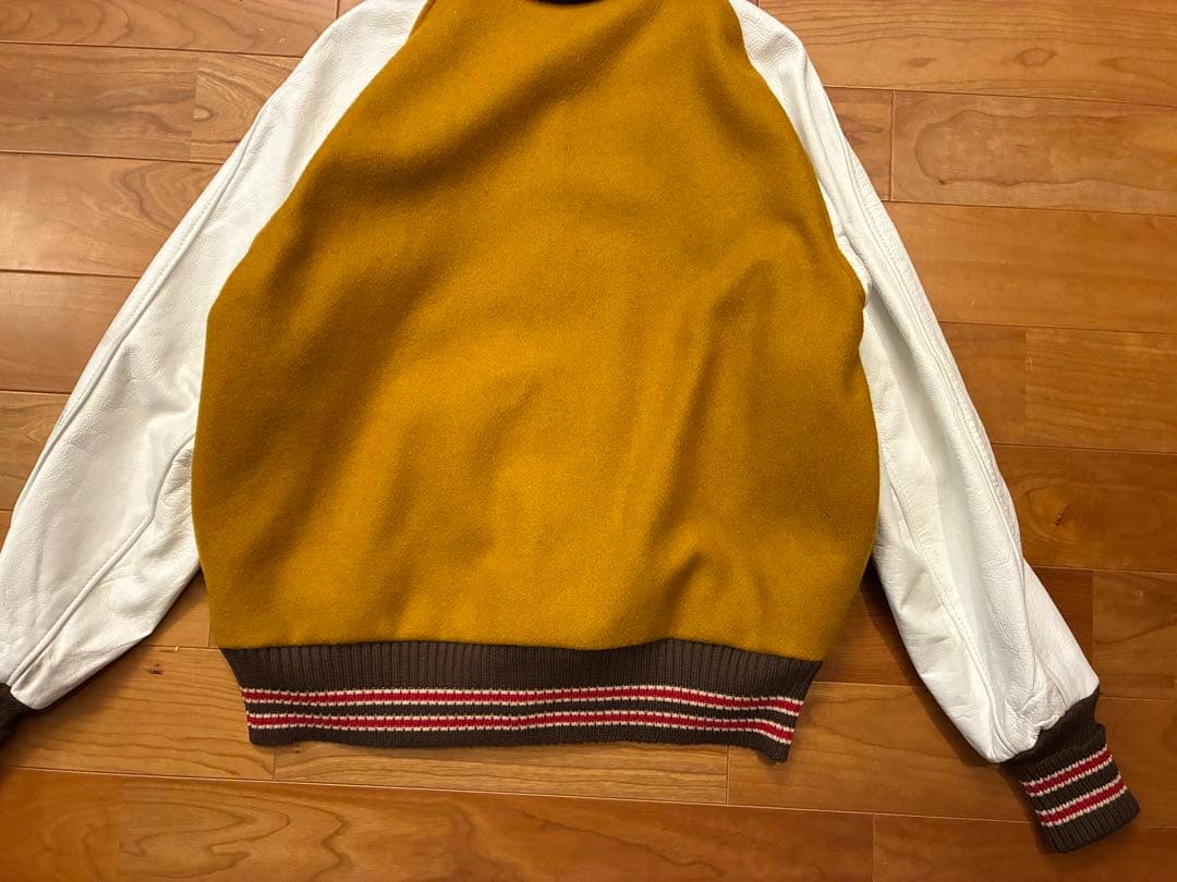 SKOOKUM スクーカム　スタジャン USA製　 マスタード　レザー　L