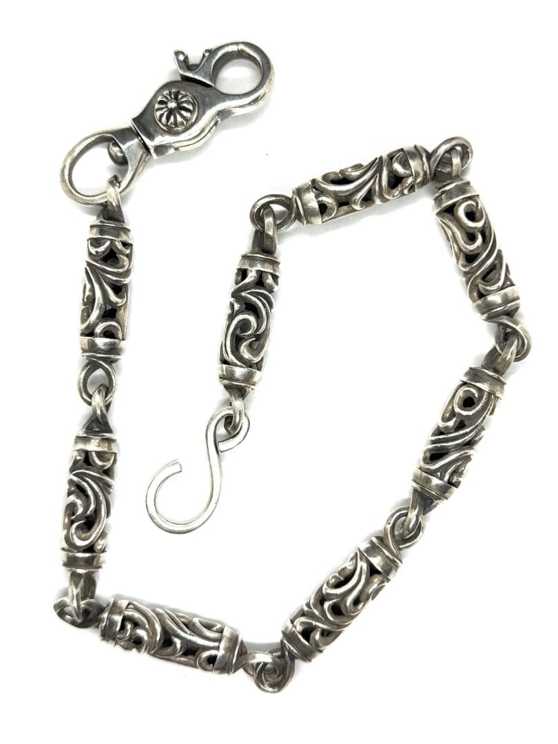 L776 超重厚silver925 ローラー ウォレットチェーン