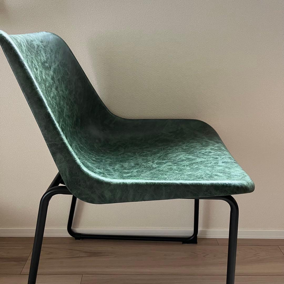 【美品】クラッシュゲート　ログ ダイニングチェア ヴィンテージ グリーン 関家具