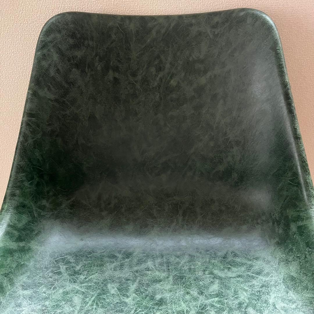 【美品】クラッシュゲート　ログ ダイニングチェア ヴィンテージ グリーン 関家具