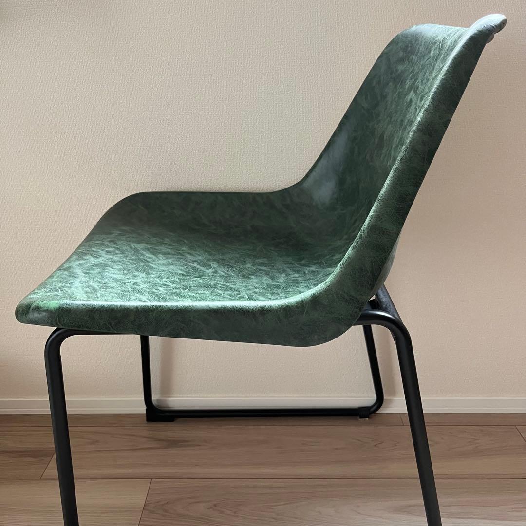 【美品】クラッシュゲート　ログ ダイニングチェア ヴィンテージ グリーン 関家具