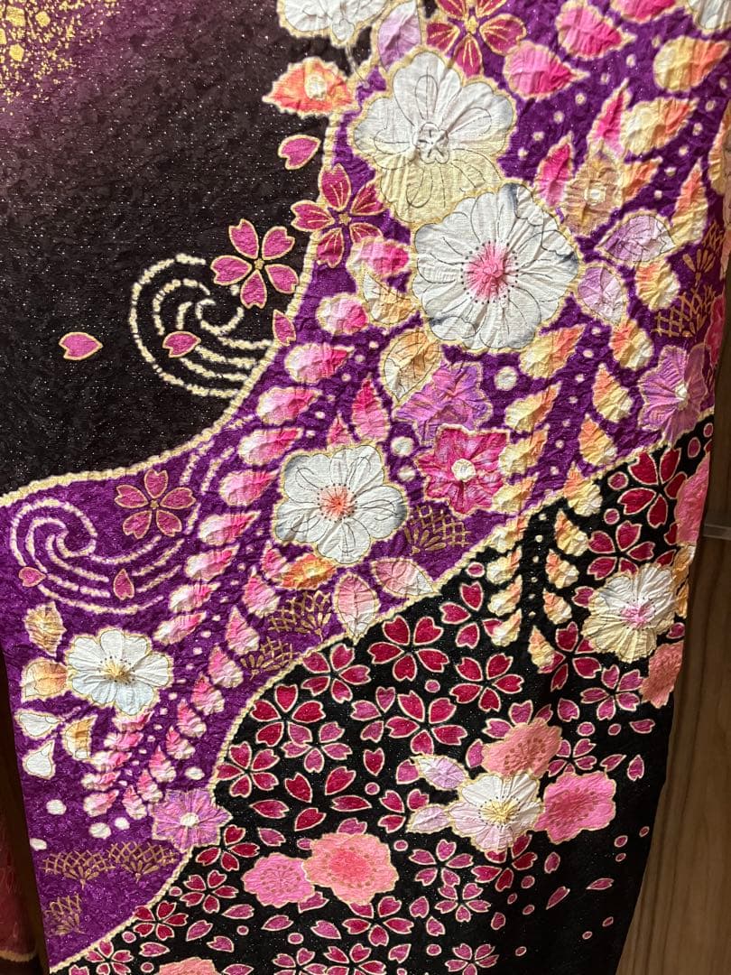 【セット・美品】振袖　フルセット　絞り染め　一蔵