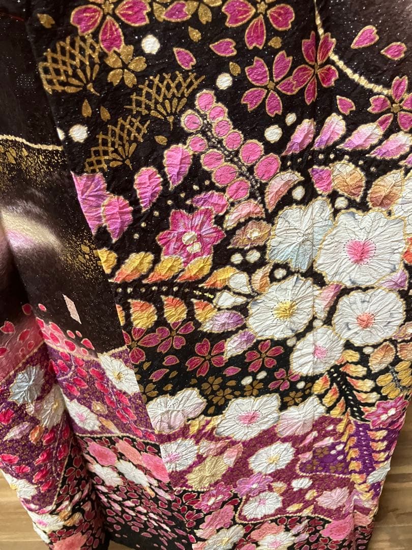 【セット・美品】振袖　フルセット　絞り染め　一蔵
