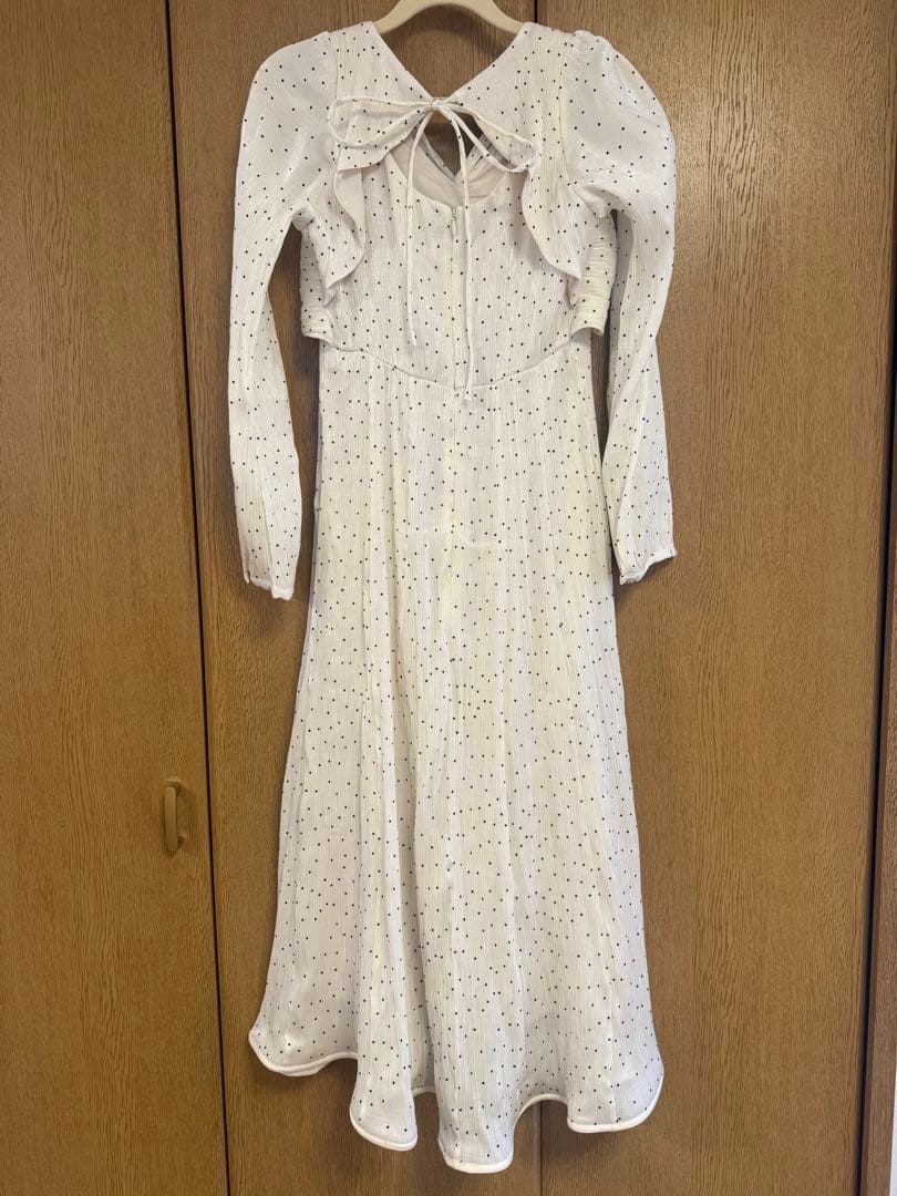 【Her lip to】Moon Glow Dot Pleated Dress