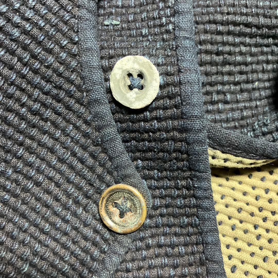 状態良好　刺し子　頭巾　刺子　火消し　消防　藍染め　明治　大正　昭和