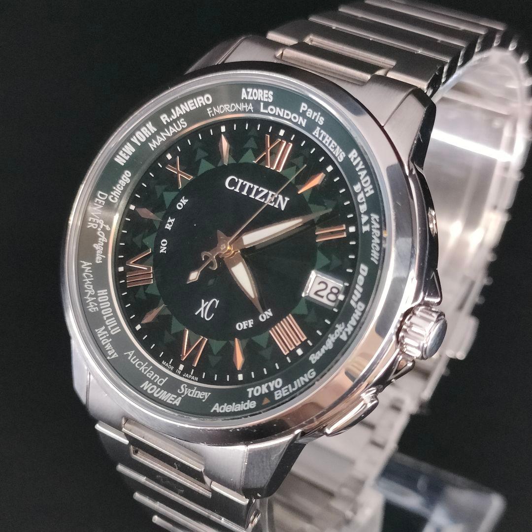 極美品　CITIZEN　シチズン　XC　グリーン　シルバー　ゴールド　ソーラー