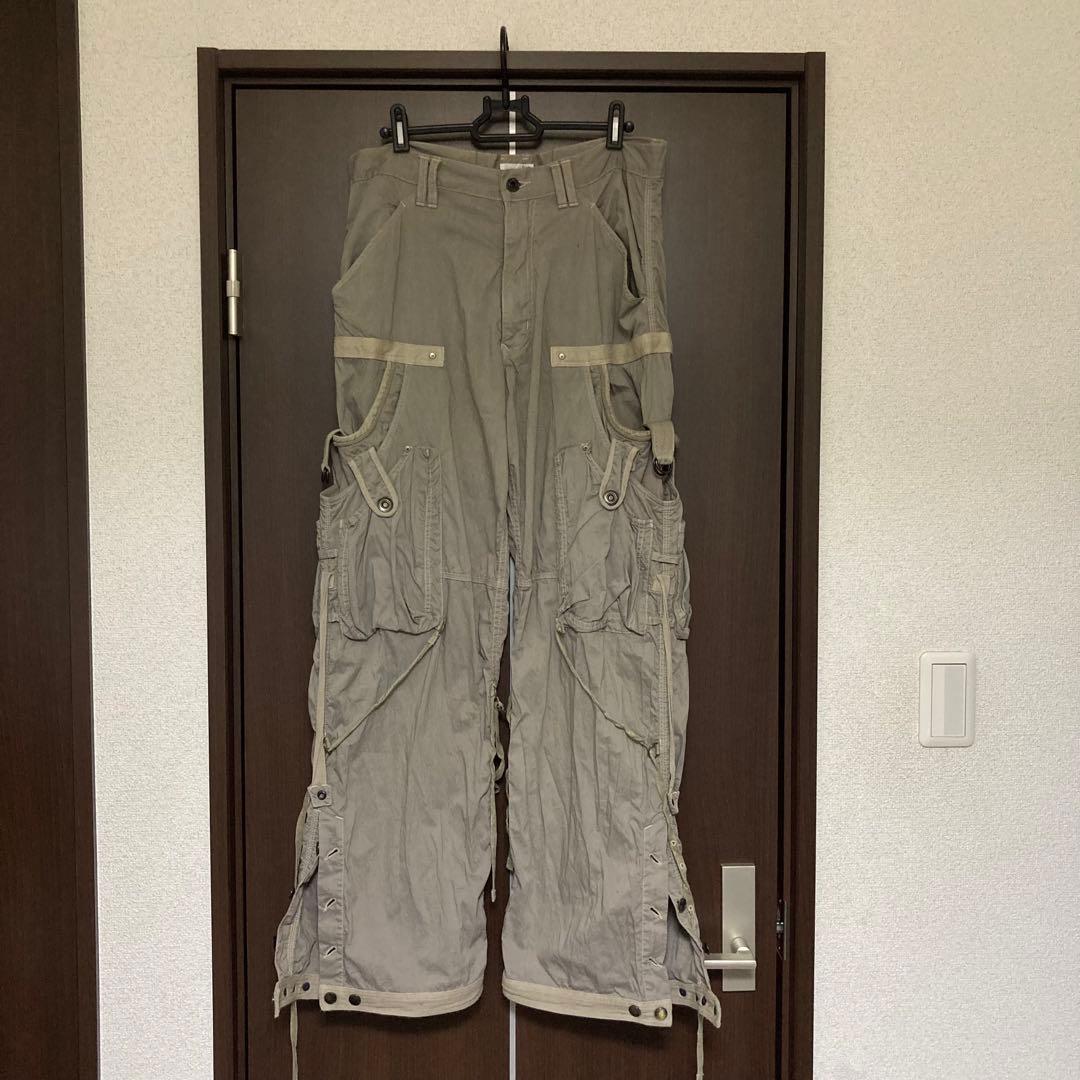 00s archive HALB マルチポケット ワイドカーゴパンツ M