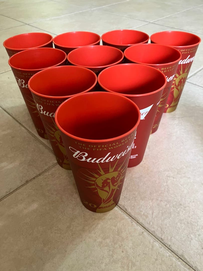 ワールドカップ カタール現地限定Budweiserカップ500mL非売品１０個組