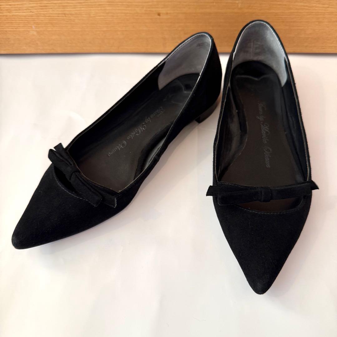 【美品】tsuru by mariko oikawa フラットシューズ黒36