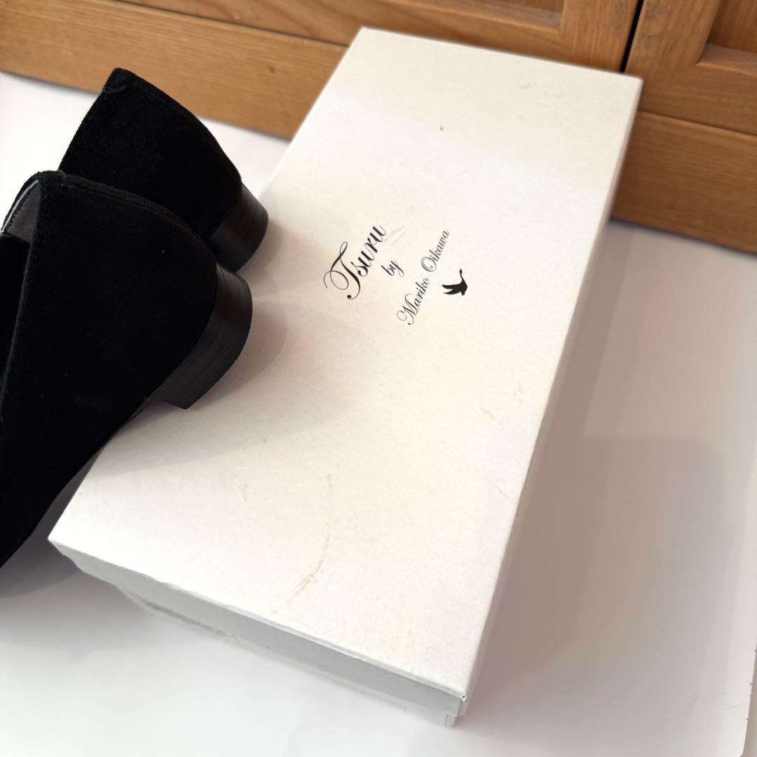 【美品】tsuru by mariko oikawa フラットシューズ黒36