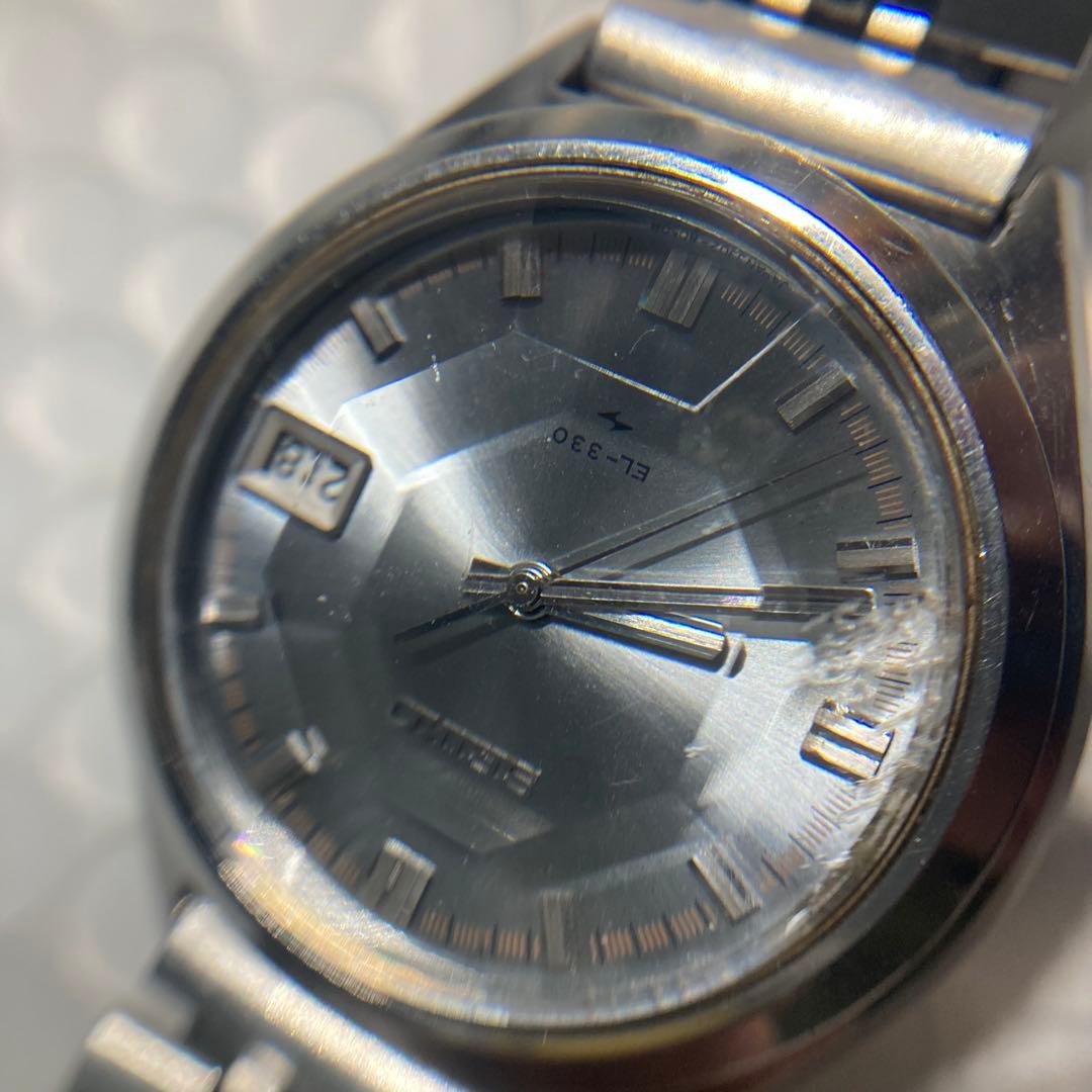 セイコー　EL 330 電磁テンプ式　カットガラス