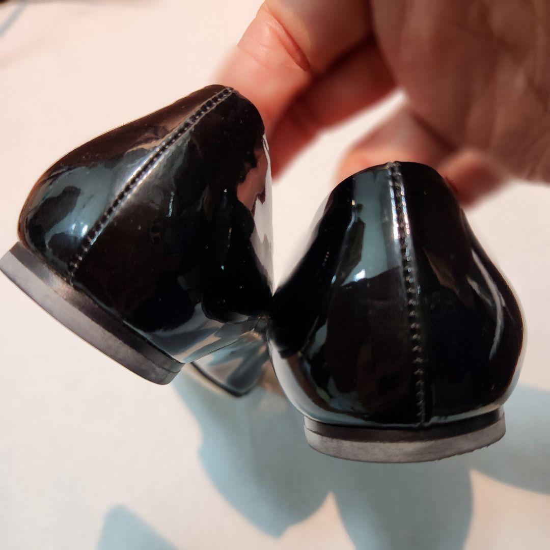 Ferragamoフェラガモ　 黒 リボン付きフラットシューズ　バレリーナ