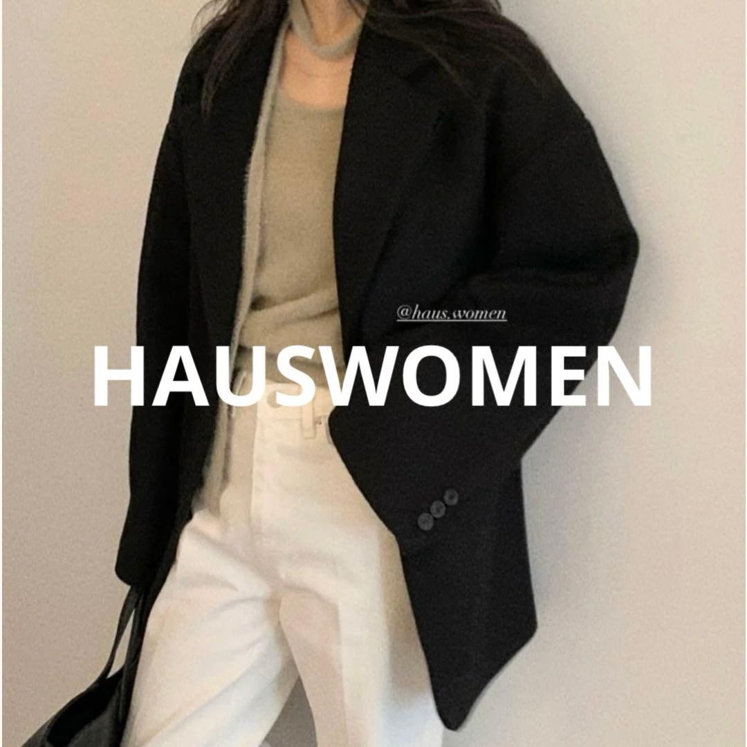 ジャケット・アウター HAUSWOMEN Angora oversized jacket black