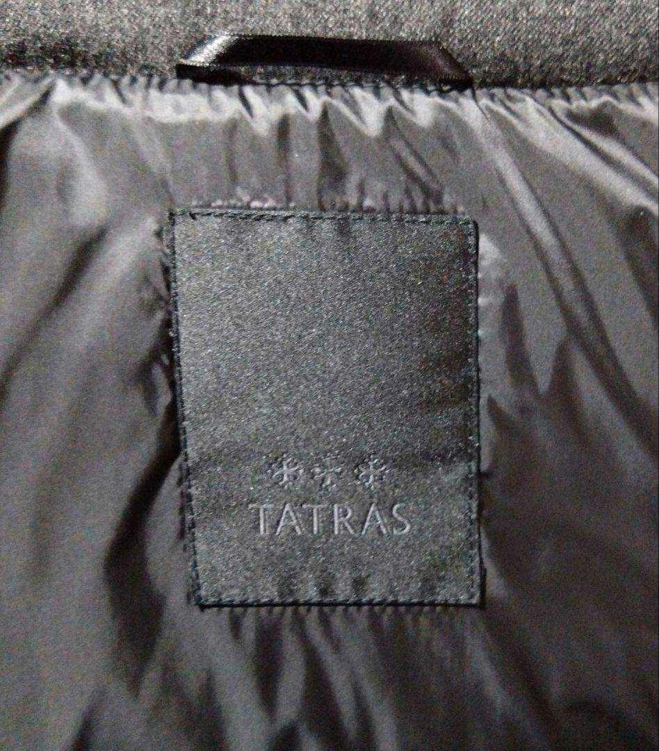 【美品】TATRAS ウール ダウン ベスト 03 チャコールグレー