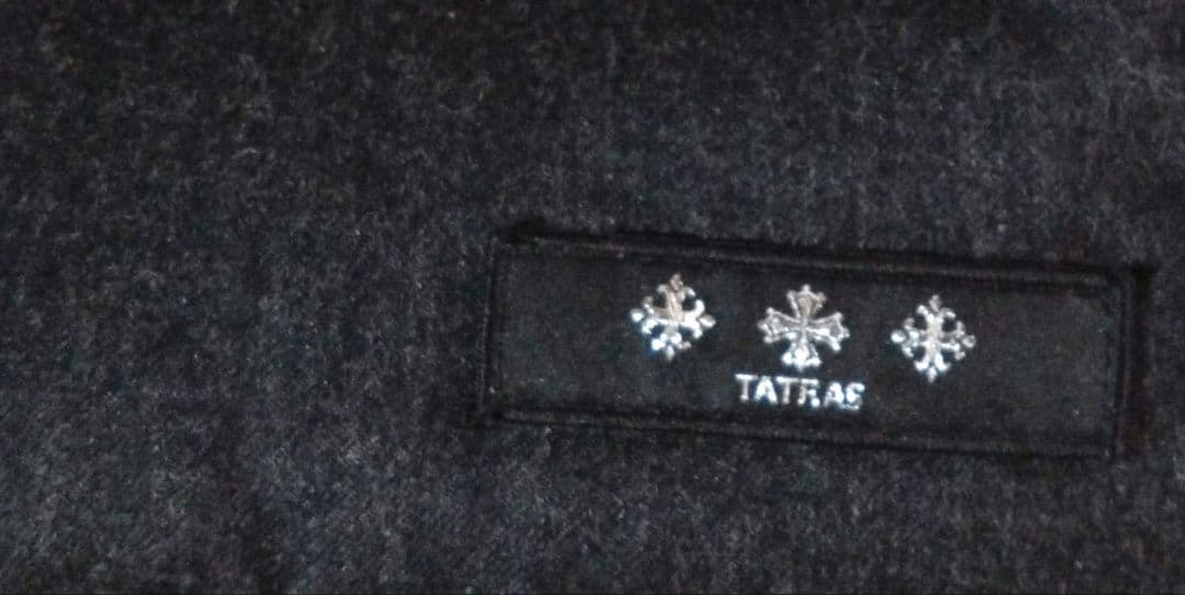 【美品】TATRAS ウール ダウン ベスト 03 チャコールグレー