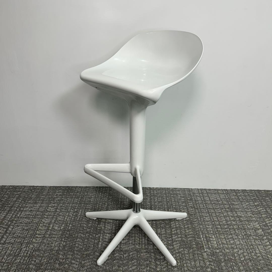 Kartell カウンターチェア SPOON ホワイト ハイチェア ハイスツール