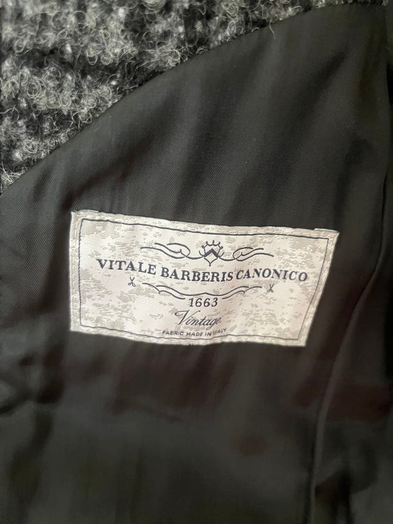 VITALE BARBERIS CANONICOダブルブレストウールコート