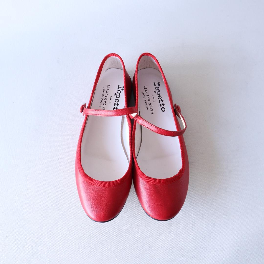 別注・限定復刻・未使用品レペット　リオ　メリージェーン　赤　36　22.7cm