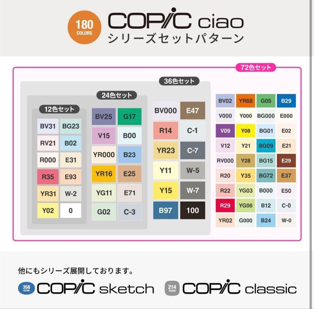 Too コピック チャオ スタート 72色セット　イラストマーカー　日本製