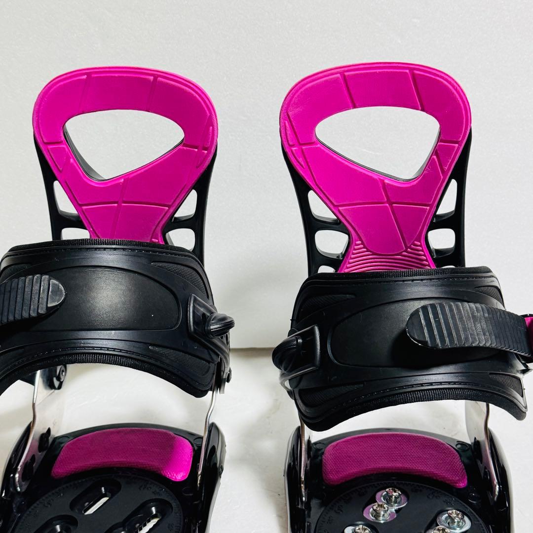 MLサイズ　スノーボードビンディング 黒とピンク初心者格安激安特価