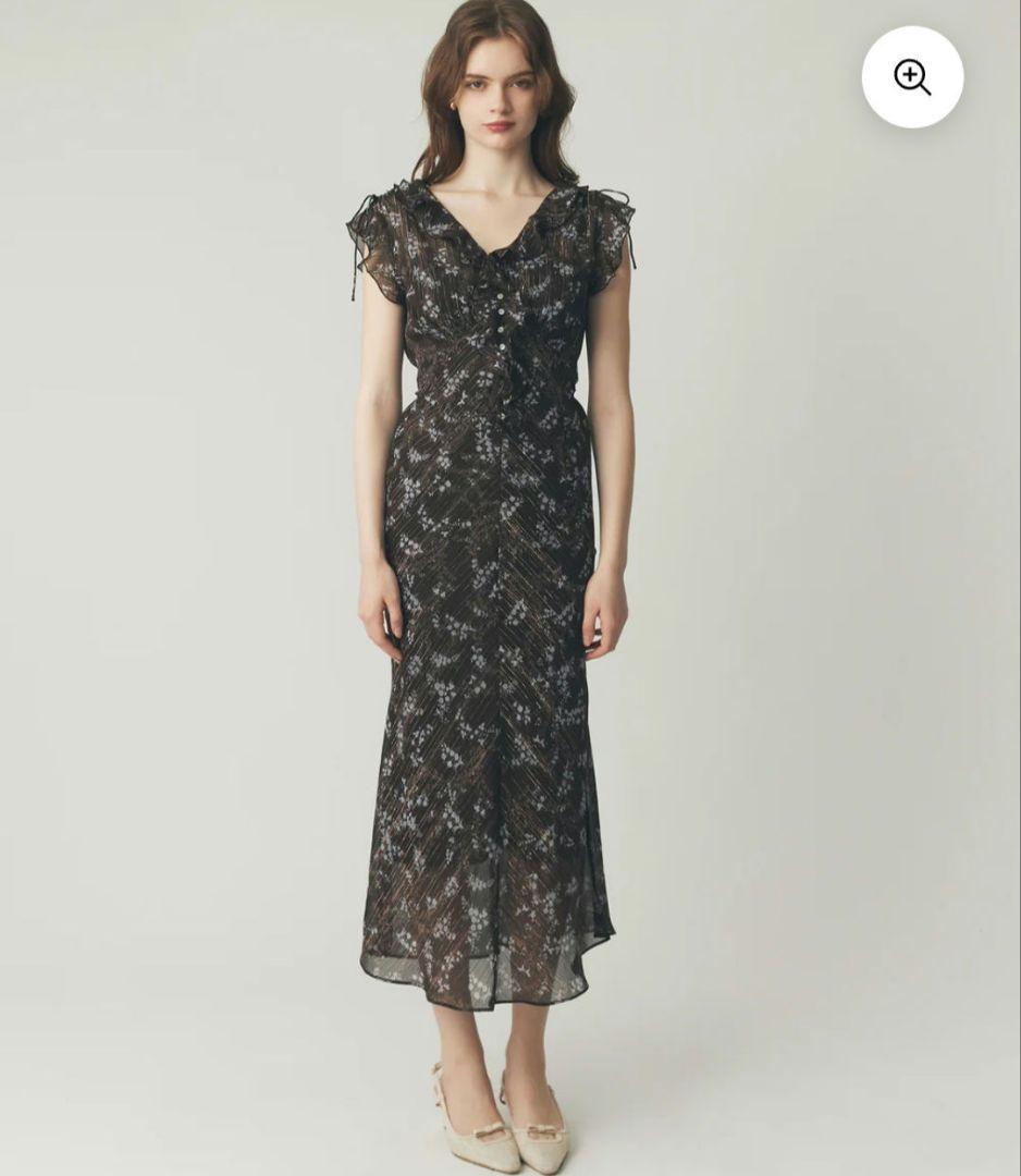 ME COUTURE ブーケドゥボヌールドレス　ブラウン