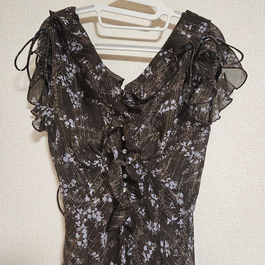 ME COUTURE ブーケドゥボヌールドレス　ブラウン