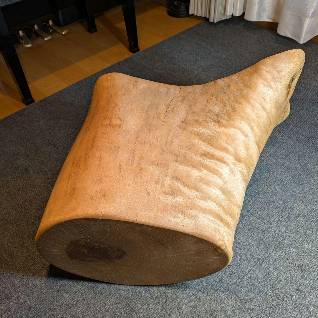 KOHQ　水目桜　天然木　切り株　椅子　スツール　高さ約34.5cm