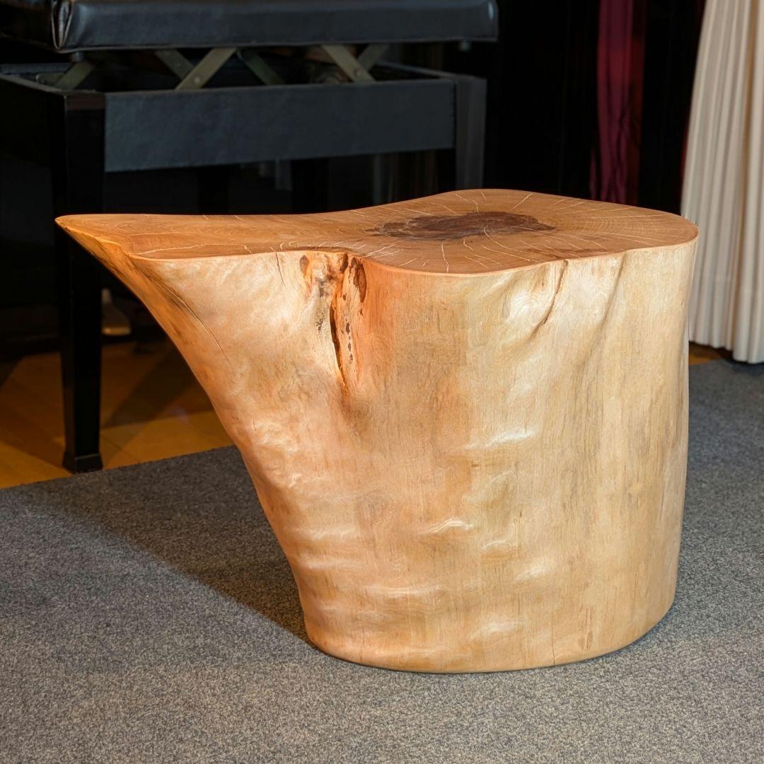 KOHQ　水目桜　天然木　切り株　椅子　スツール　高さ約34.5cm