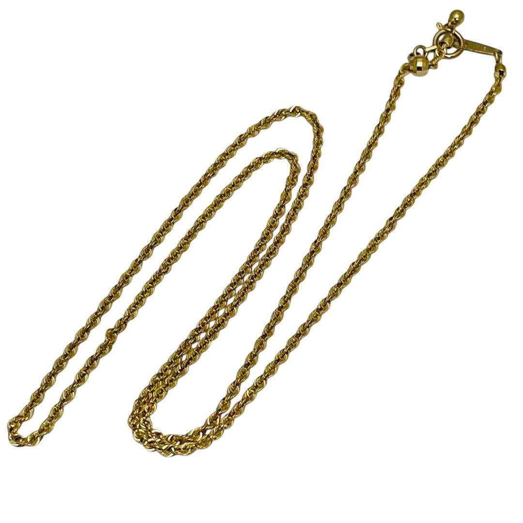 新品✨K18 ロープネックレス チェーン 50cm