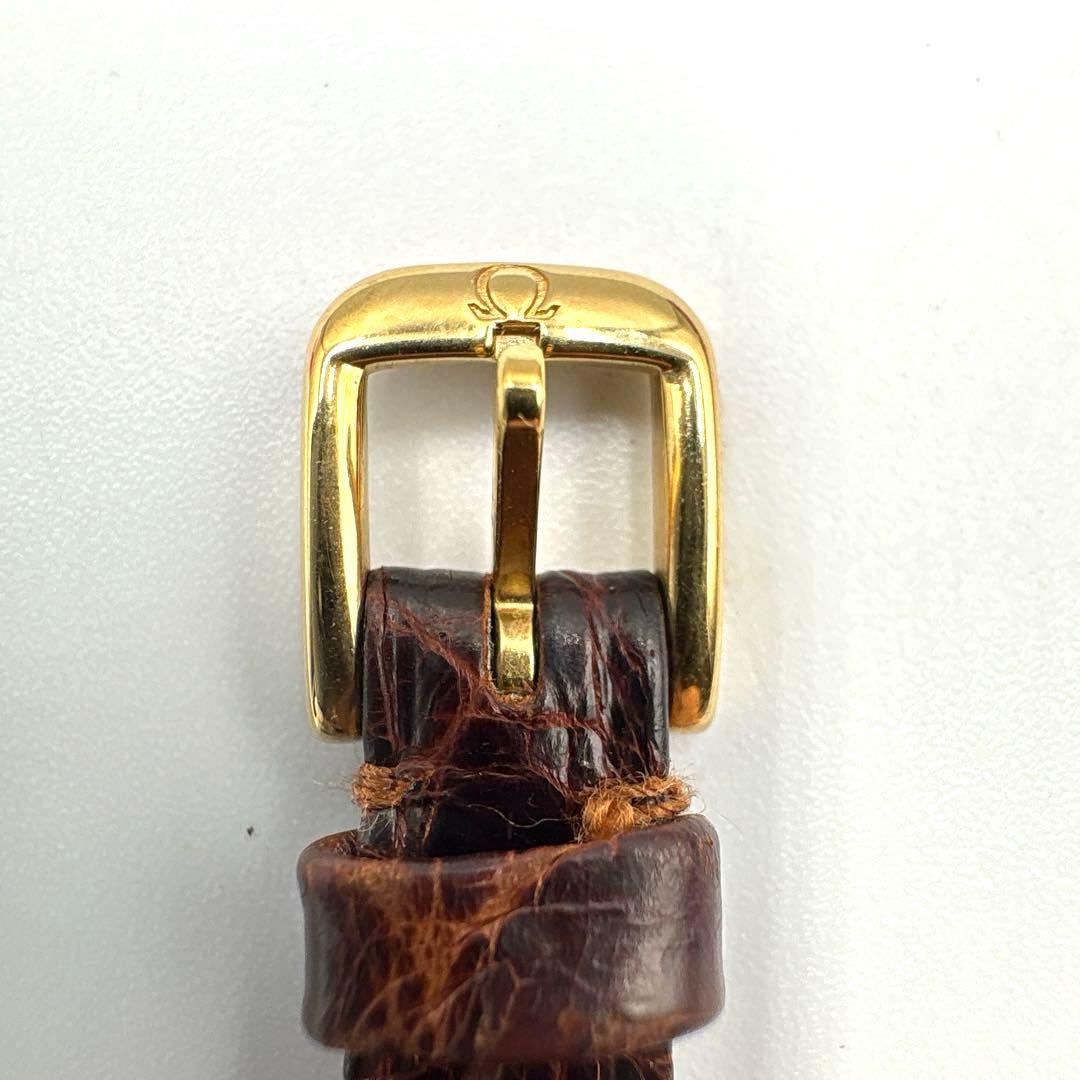 【外観美品】不動 OMEGA ゴールド クォーツ レディース 腕時計 箱付