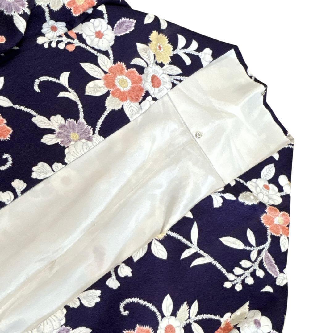 A112愛華 着物 小紋　絞り　辻ヶ花　正絹　美品　身丈162cm