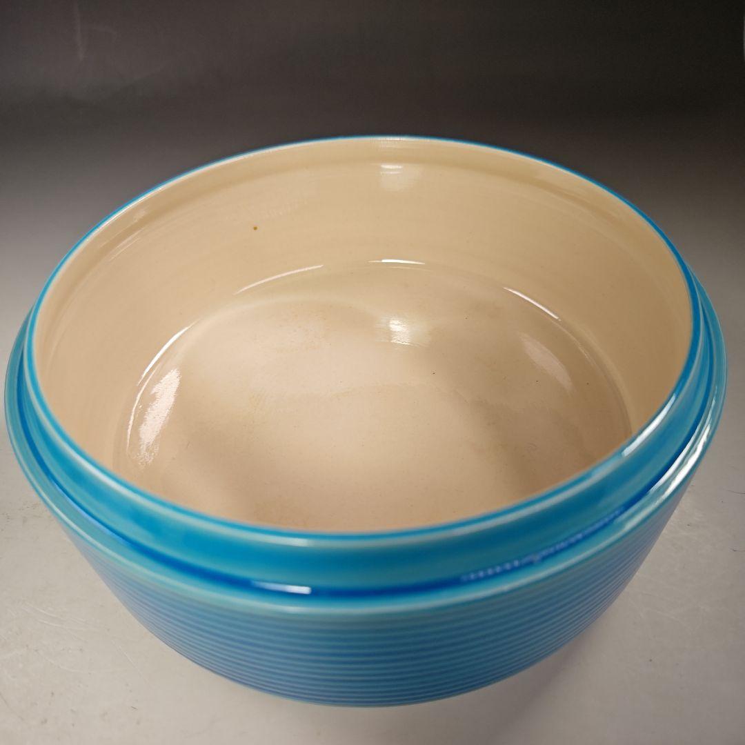 イ713 食籠『手塚大示』『即中斎好　交趾　独楽　食篭　共箱』茶道具 菓子器