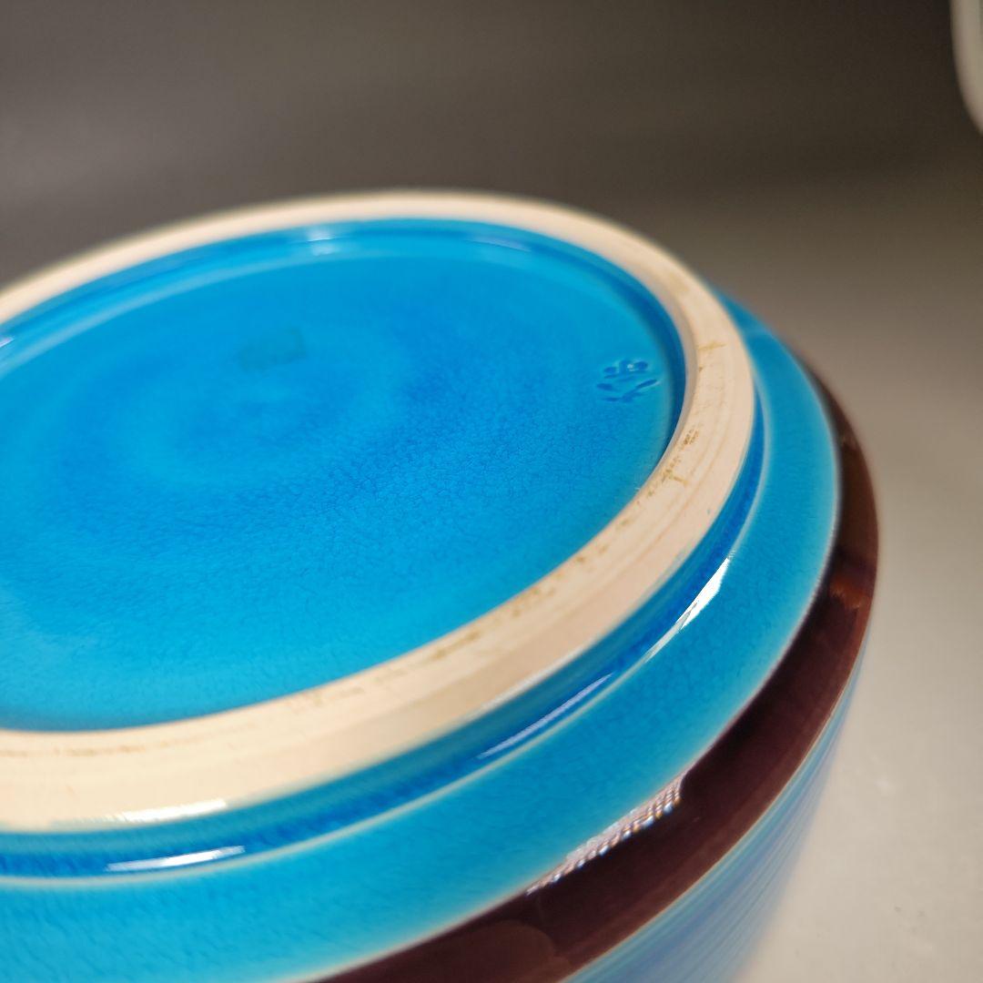 イ713 食籠『手塚大示』『即中斎好　交趾　独楽　食篭　共箱』茶道具 菓子器