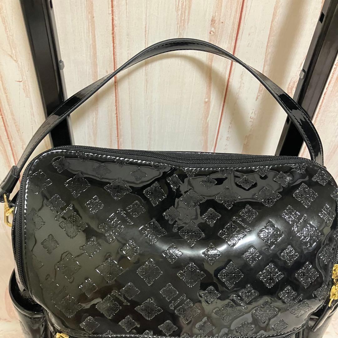 SWANY キャリーバッグ エナメル 高級感 ブラック トラベルキャリー 良品