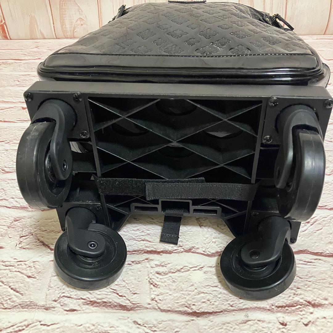 SWANY キャリーバッグ エナメル 高級感 ブラック トラベルキャリー 良品