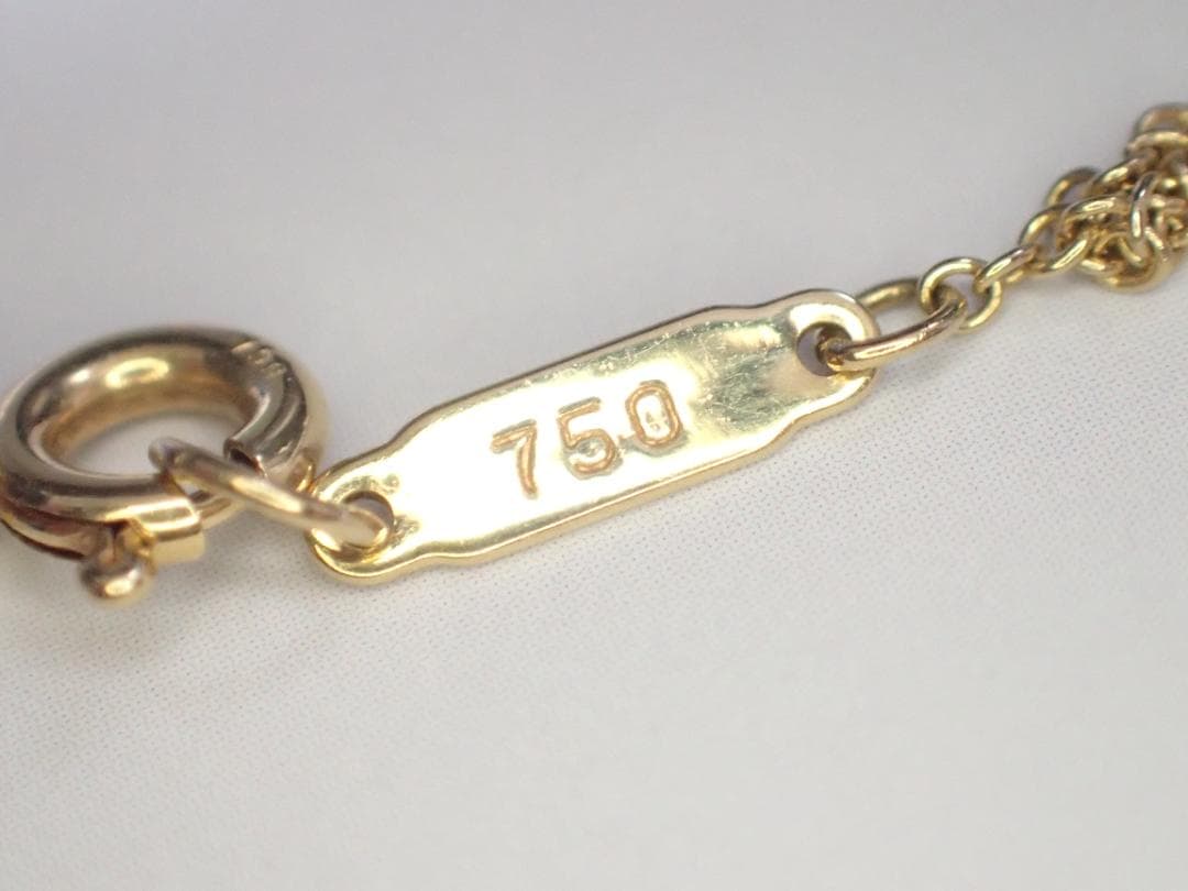 Tiffany&Co. ベゼルセット ネックレス 750 K18 4Pダイヤ ①